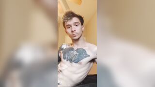 Furry crevice tattooed boy