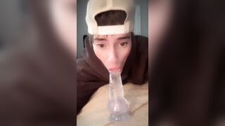 Step-Cousin Practising For Thanksgiving