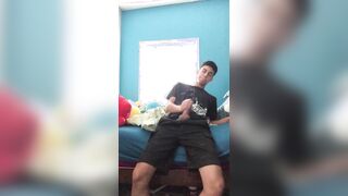 Uber-cute guy joys himself