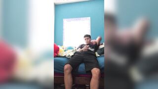 Uber-cute guy joys himself