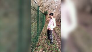 Urinate on Fence in the Forest