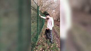 Urinate on Fence in the Forest