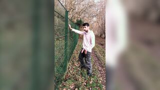 Urinate on Fence in the Forest