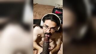 point of view deep-throating ample big black cock - satisfy spunk in my hatch