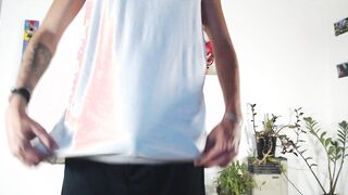 GLANCE AT YOU, ALL ABJECTED, GETTING THRILLED SANS ME PETTING MY BEEF WHISTLE