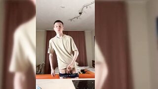 Slender Twunk Freaks Throbbing Prick Till Milky Spunk Life