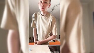 Slender Twunk Freaks Throbbing Prick Till Milky Spunk Life