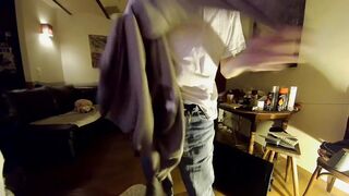 Irresistible Cum-shot while observing a Bruce flick