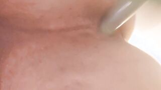 Her hairbrush to begin my douche.