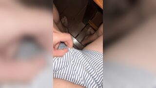 Fapping off uncircumcised stiffy