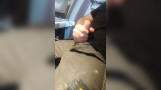 Shooting a geyser at work