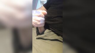 Shooting a geyser at work