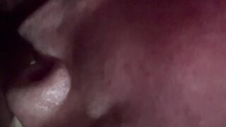 Inhaling BIG BLACK COCK