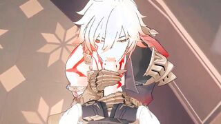 Phainon x Mydei Hand job - Honkai Starlet Ride