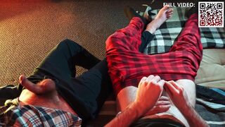 I brought a heterosexual acquaintance over. We observed pornography. I lured him, masturbated him off, and then came.