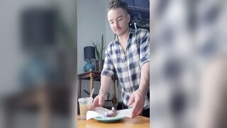 I lick this ube cannoli after I decorate it