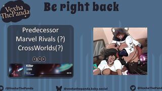 Black femboy rails his fuck stick while conversing