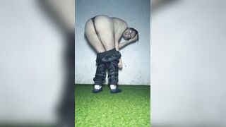 Demonstrating off my doable backside again!