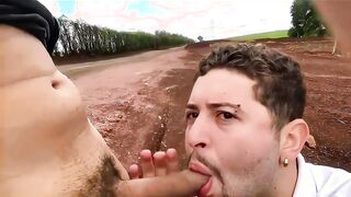 I nursed my acquaintance in the street while vans drove by and honked their horns.