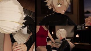 Homosexual duo having lovey-dovey intercourse English subtitles