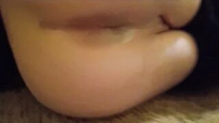 newly smoothly-shaven & fingerblasting my pink pucker!