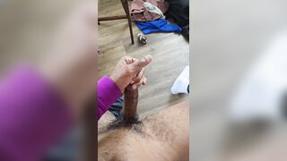 Observe me wank my fat manhood