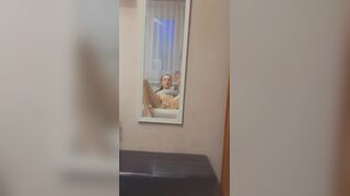 Lovely femboy waiting for dad to come home so frolicking with donk and chisel