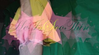 Flower-y Seamless Panty under Yellow Microskirt