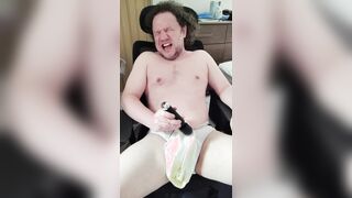 Taunting my chisel in Tommy Hilfiger milky trunks and spunking in a Stafford tighty whities cumrag