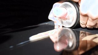 ASMR FLESLIGHT HEFTY POPSHOT CLOSE UP AND SLOW-MOBILITY