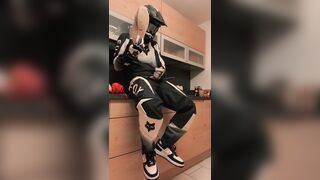 Motocross stud pulverizes his Nike Air Energy in the kitchen