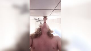 Deepthroating my 23cm nine inch faux-cock