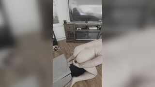 Attempting to rail my thicc fake penis, need someone to come shove it all the way in