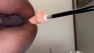 Plumbed rock hard testicles deep