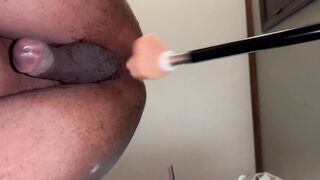 Plumbed rock hard testicles deep