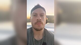 Smoking a cigar while tailgating out in the middle of nowhere doused