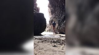 Super-sexy femboy nearly gets caught by people in public hallway