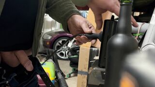 Extraordinary 30cm silicone Stimulating Urethral sound onanism in garage