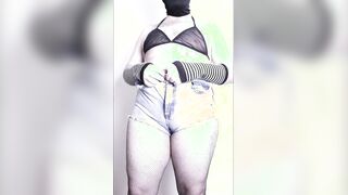 Good-sized butt punk sissy attempt his fresh denim cut-offs and Yoga trousers