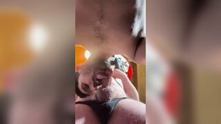 Made to service parents wiry fuckpole - face pounded & ball-gagged