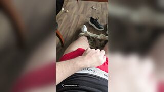 German Sir in leather jacket abases you