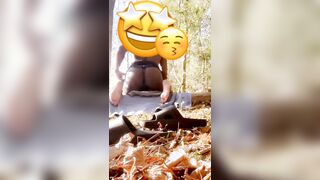 Wiggling my culo for the dudes on the trails