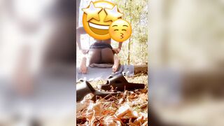 Wiggling my culo for the dudes on the trails