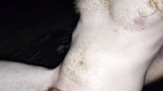 Caught! Draining off nude and munching jism out of his forearm