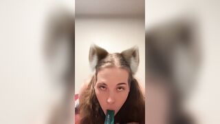 Eyes spinning back as femboy bitch can’t stop railing his teachers hard-on