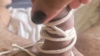 Yam-sized hunk with rod corded