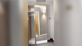 Bare leaping masturbates