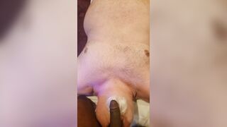 WOLF TONGUES ARSE and gets a BIG BLACK COCK facial cumshot as a prize!