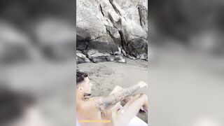 My GIGANTIC FUCKPOLE Exhibition In A PUBLIC BEACH
