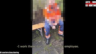 Hetero Lush Construction Employee I Faced in the Park Comes Over for His First-ever Nosey Practice